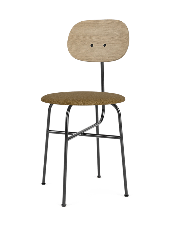 Afteroom Plus Dining Chair - Upholstered Seat - Audo Copenhagen Chairs - Natural Oak | Audo Bouclé 06 - HORNE