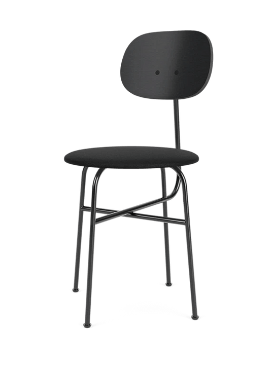 Afteroom Plus Dining Chair - Upholstered Seat - Audo Copenhagen Chairs - Black Painted Ash | Sierra 1001 - HORNE
