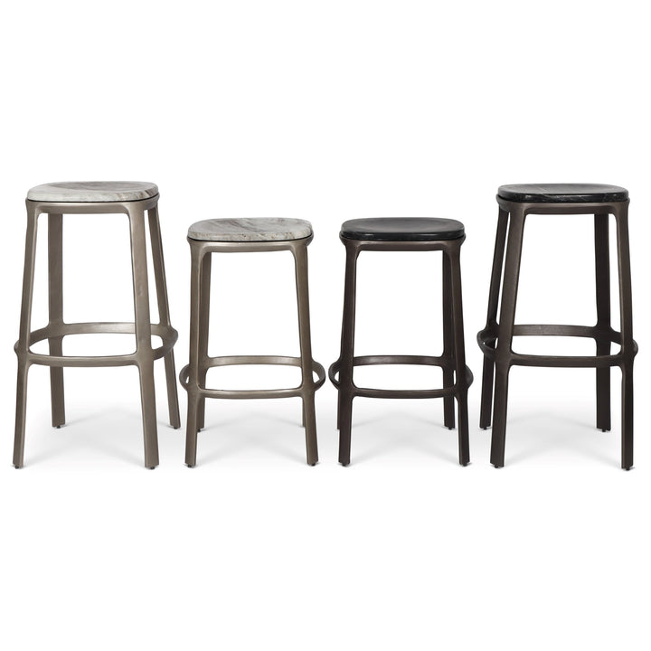 Alfie Counter Stool - Urbia Stools + Benches + Ottomans - Toronto Sand Antique Nickel - HORNE
