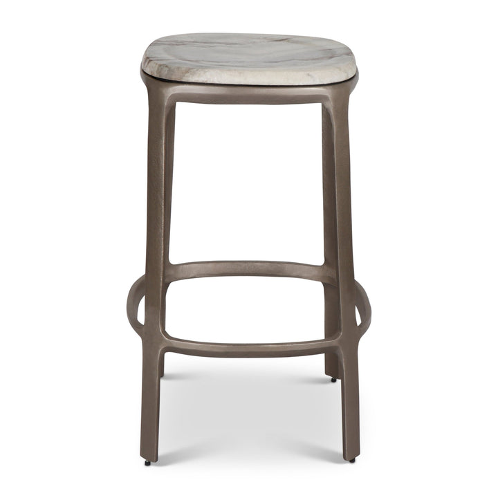 Alfie Counter Stool - Urbia Stools + Benches + Ottomans - Toronto Sand Antique Nickel - HORNE