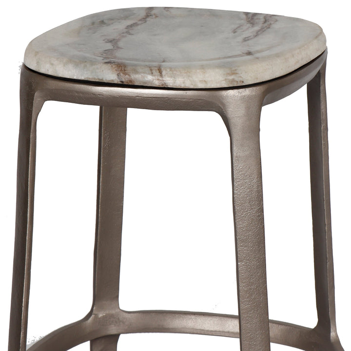 Alfie Counter Stool - Urbia Stools + Benches + Ottomans - Toronto Sand Antique Nickel - HORNE