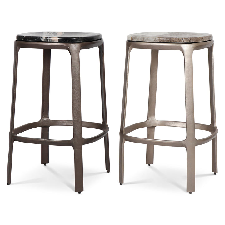 Alfie Counter Stool - Urbia Stools + Benches + Ottomans - Toronto Sand Antique Nickel - HORNE