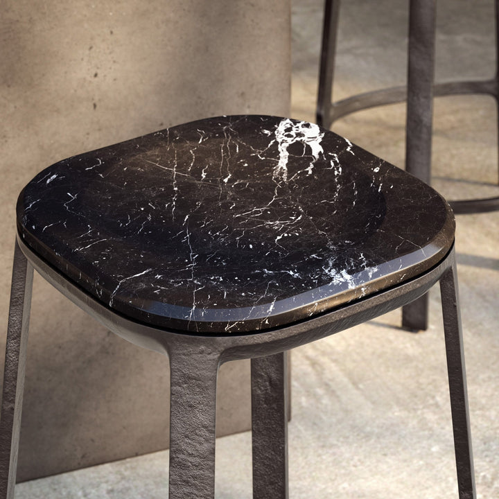 Alfie Counter Stool - Urbia Stools + Benches + Ottomans - Toronto Sand Antique Nickel - HORNE