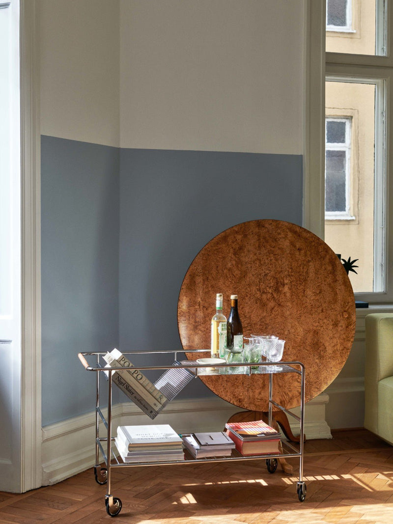 Alima Trolley - &Tradition Trolleys + Carts - Chrome & Lacquered Oak - HORNE