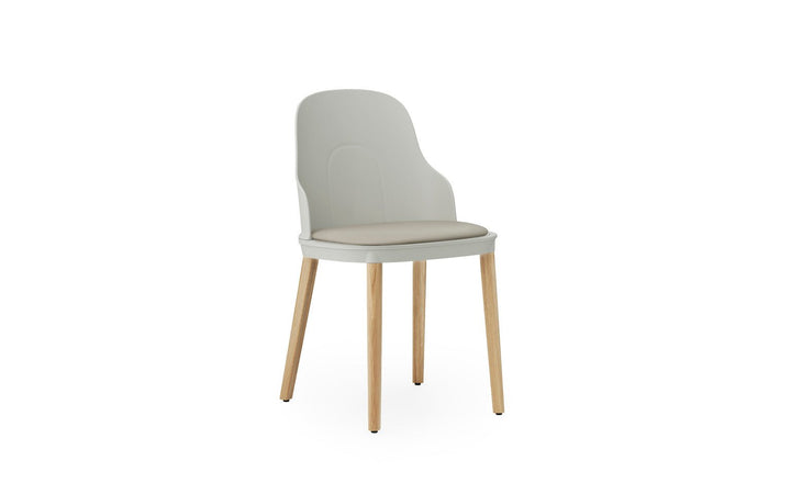 Allez Chair Upholstery Oak - Normann Copenhagen Dining Chairs - Allez Chair Upholstery Ultra Leather Oak - Warm Grey/Ultra 41584 - HORNE