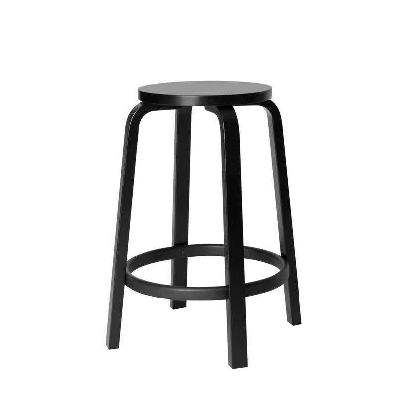 Alvar Aalto Bar Stool 64 - Artek Stools + Benches + Ottomans - Counter 25.6