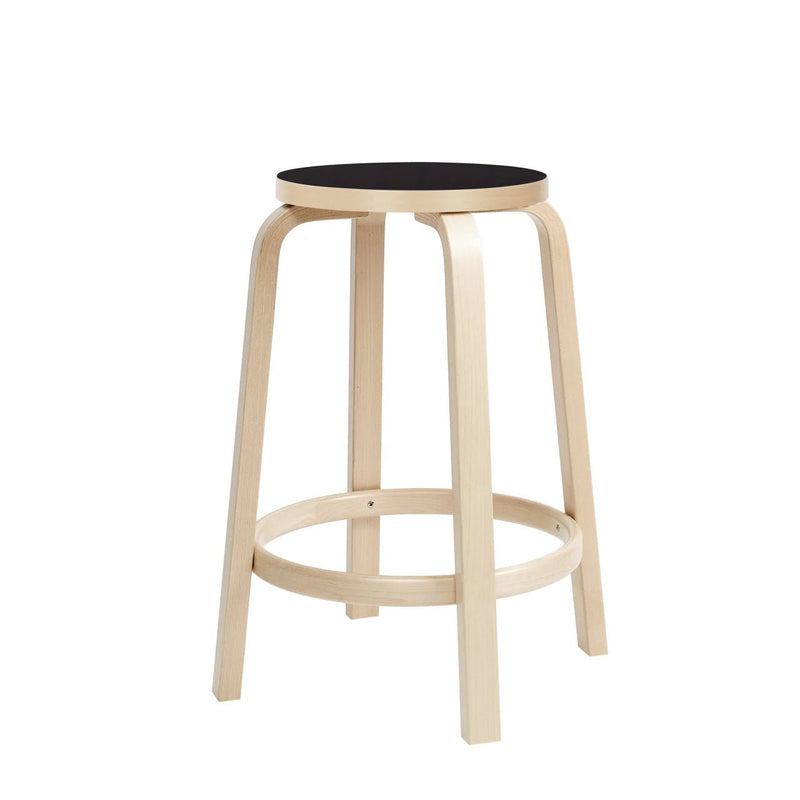 Alvar Aalto Bar Stool 64 - Artek Stools + Benches + Ottomans - Counter 25.6
