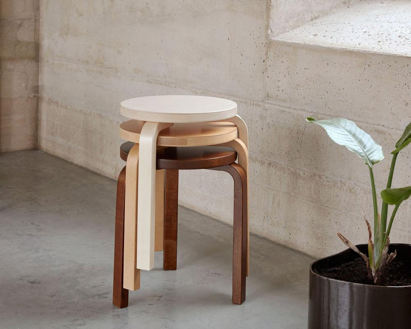 Alvar Aalto Stool 60 - Artek Stools + Benches + Ottomans - Wild Birch - HORNE