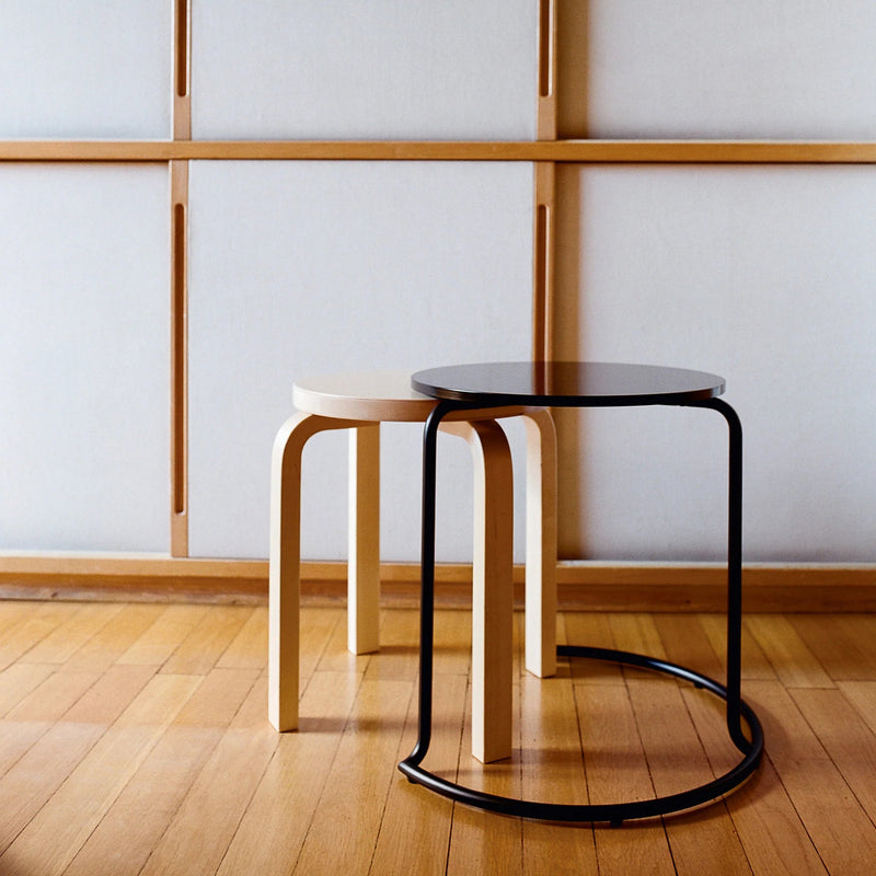 Alvar Aalto Stool E60 - Artek Stools + Benches + Ottomans - Wild Birch - HORNE