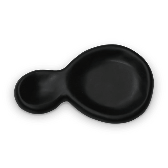 Amoeba Double Bowl - Tina Frey Serveware - Black - HORNE