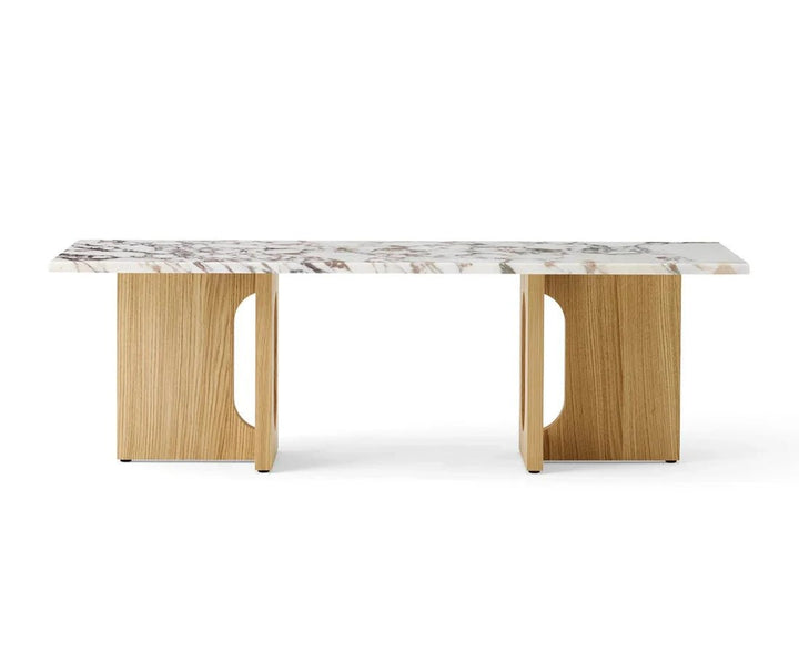 Androgyne Lounge Table - Wood - Audo Copenhagen - Coffee Tables - Natural Oak - Calacatta Viola - HORNE