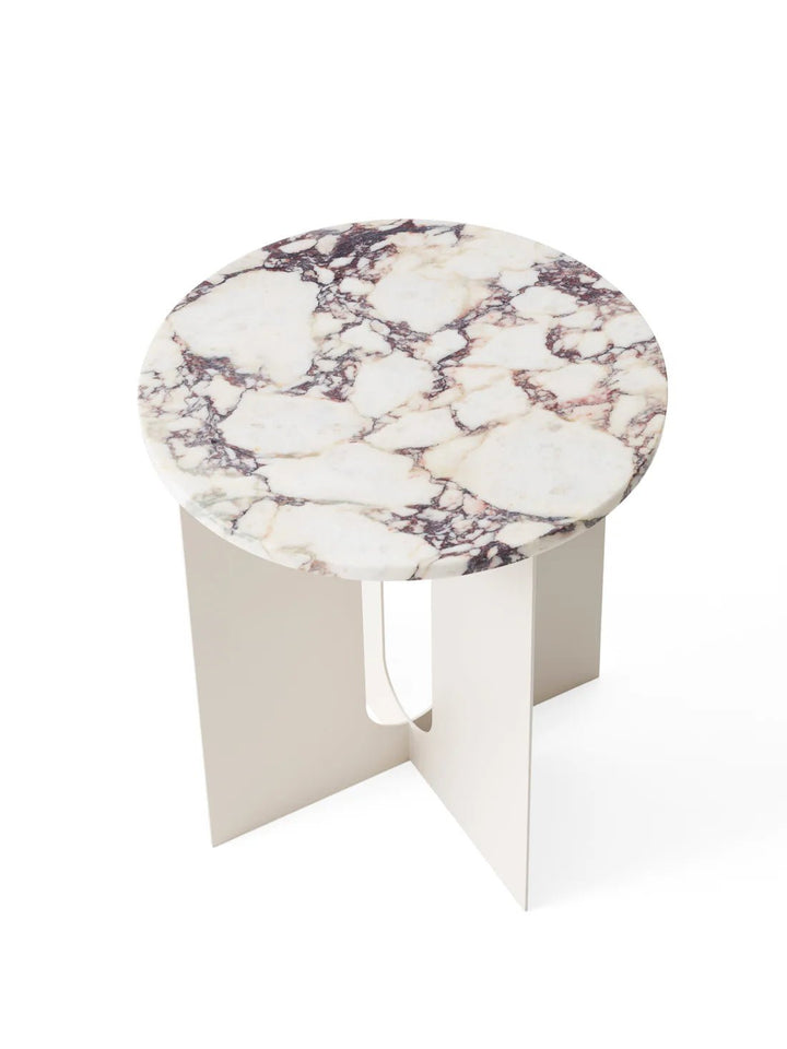 Androgyne Side Table - Audo Copenhagen Tables + Desks - Ivory/Calacatta Viola Marble - HORNE