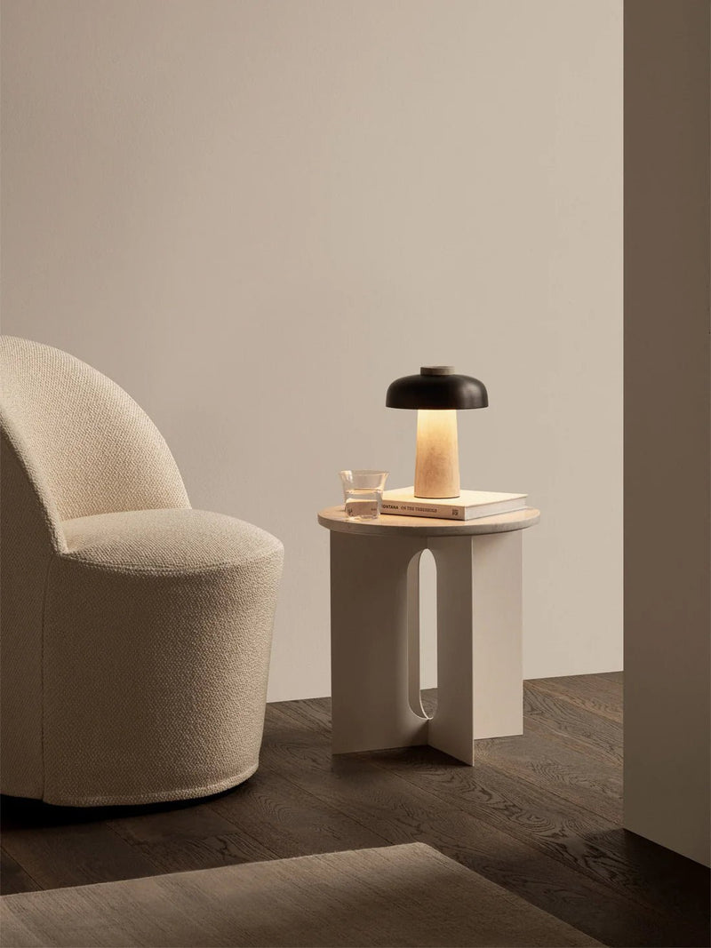 Androgyne Side Table Ø40 - Audo Copenhagen Tables + Desks - Ivory Base - HORNE