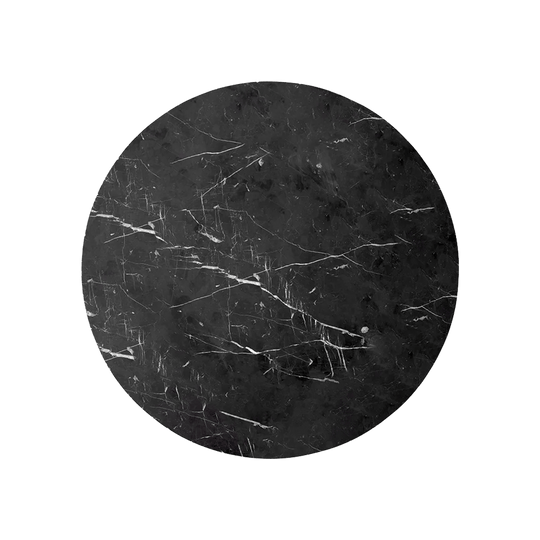 Androgyne Side Table Top Ø65 - Audo Copenhagen Tables + Desks - Black Marble Marquina - HORNE