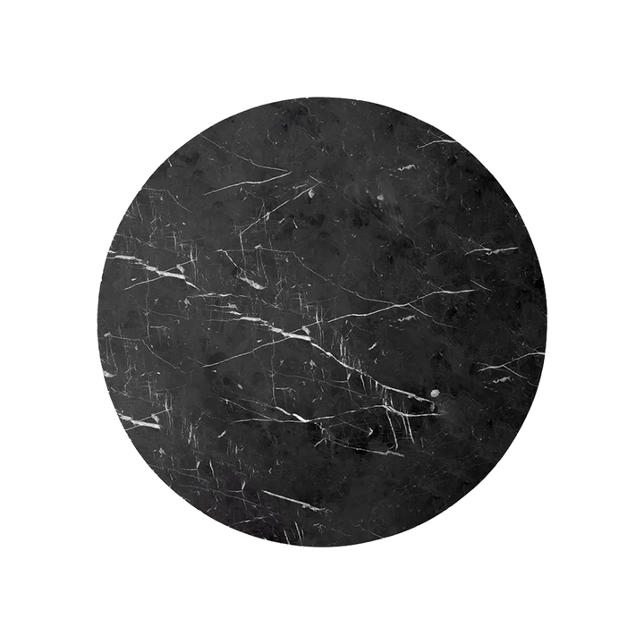 Androgyne Side Table Top Ø65 - Audo Copenhagen Tables + Desks - Black Marble Marquina - HORNE