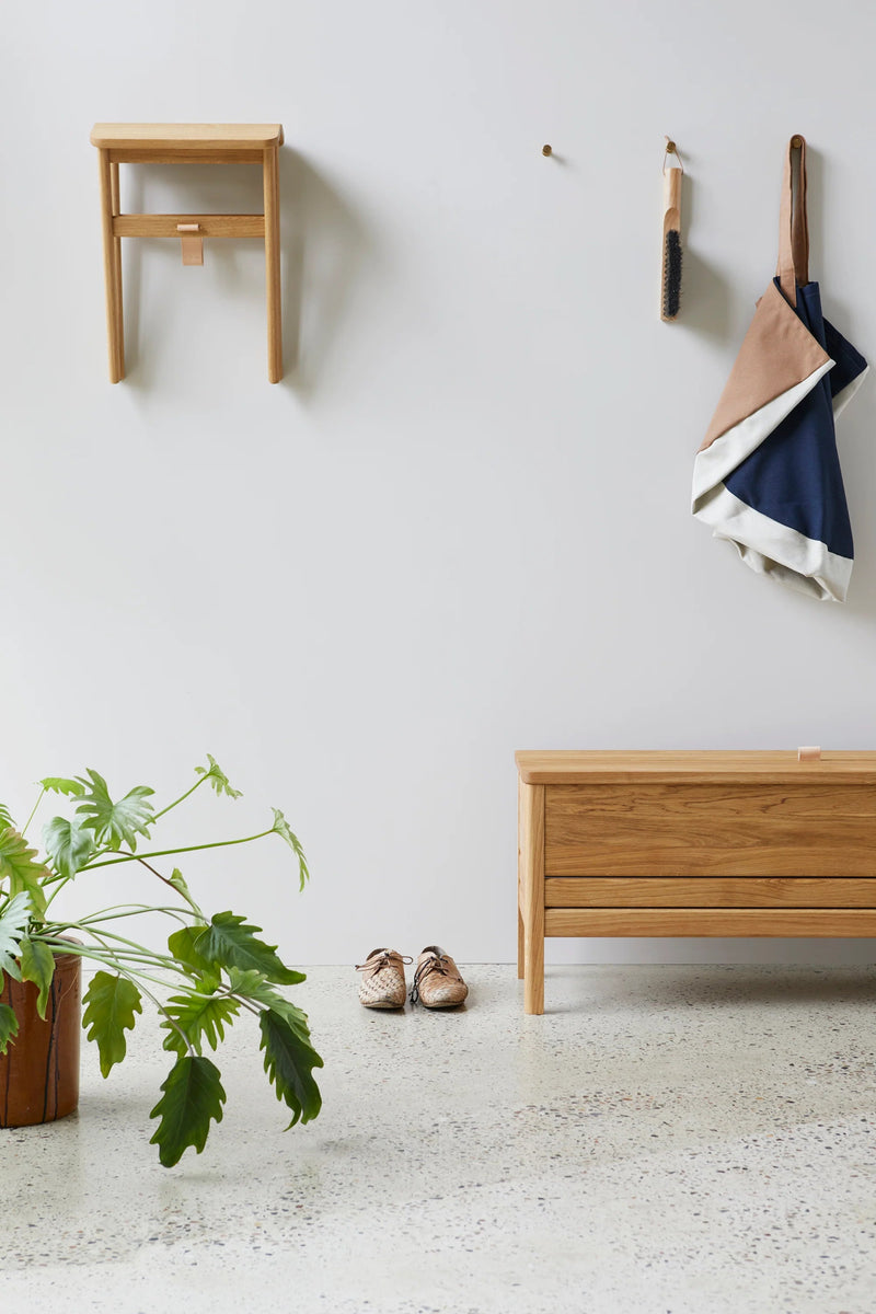 Angle Foldable Stool - Form & Refine Chairs - White Oak - HORNE
