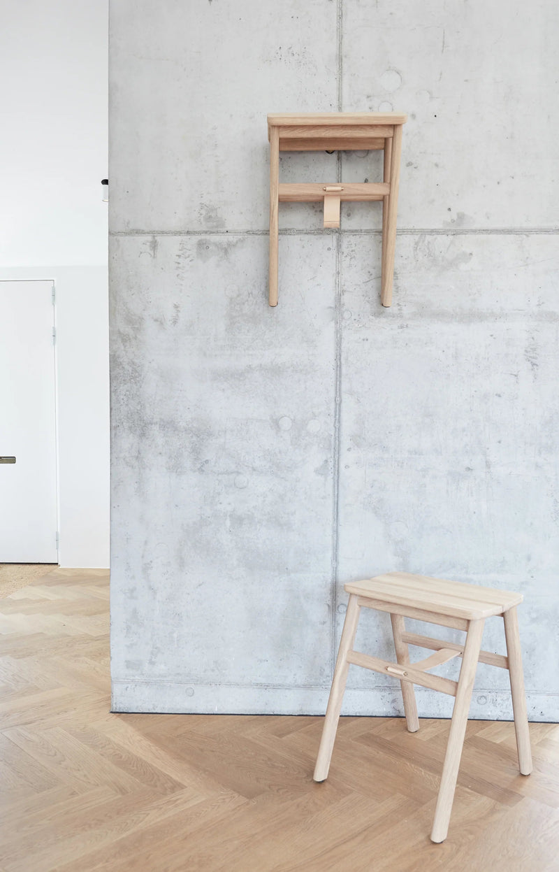 Angle Foldable Stool - Form & Refine Chairs - White Oak - HORNE