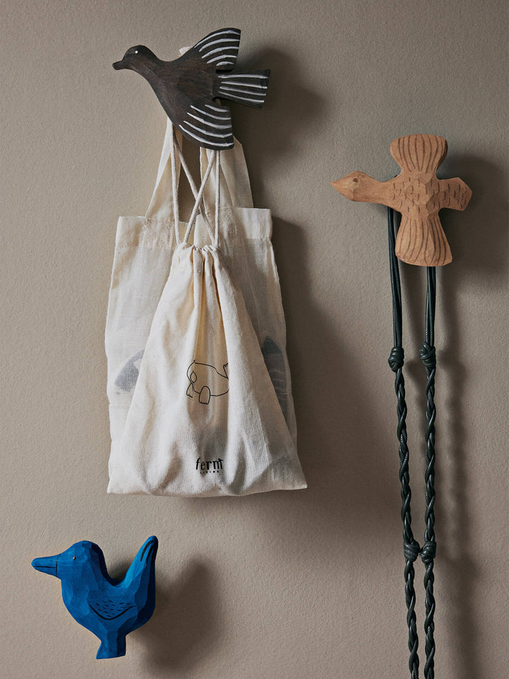 Anton Bird Hook - Blue - Ferm Living Hangers & Hooks - HORNE