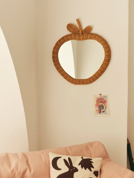 Apple Braided Mirror styled in a contemporary interior - Ferm Living