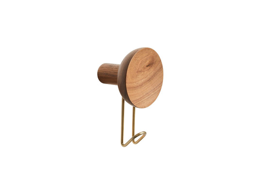 Around Wall Hanger - Large - Woud Hangers & Hooks - Oak/Satin brass - HORNE