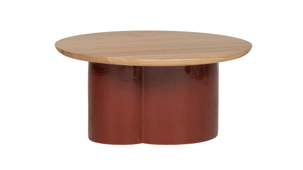 Arvin Coffee Table - Vincent Sheppard Table + Task - Natural Oak - Maroon - HORNE