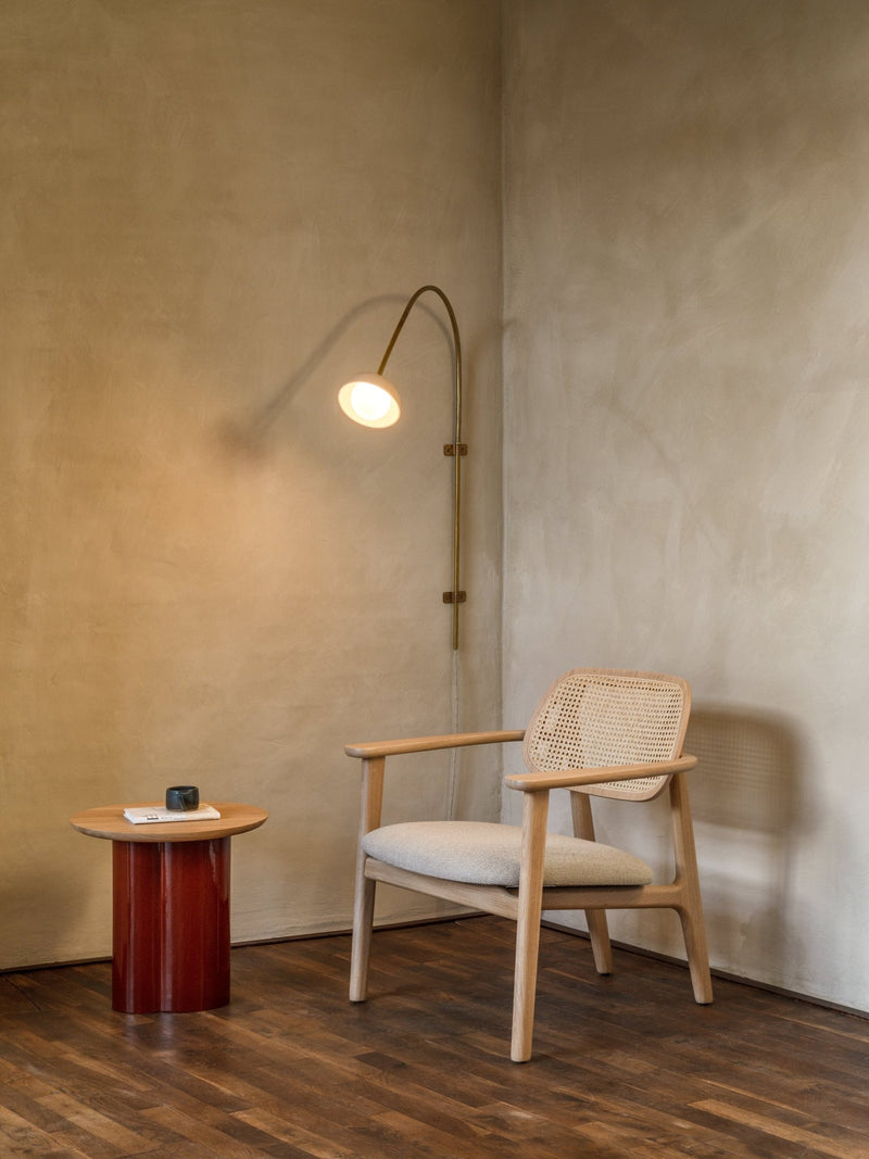 Arvin Side Table - Vincent Sheppard Tables - Natural Oak - Maroon - HORNE