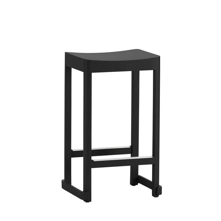 Atelier Bar Stool - Artek Stools + Benches + Ottomans - Counter 25.6" - Black Lacquered - HORNE