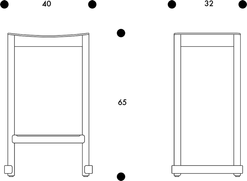 Atelier Bar Stool - Artek Stools + Benches + Ottomans - Counter 25.6