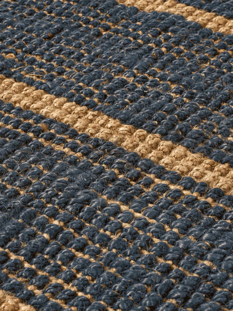 Athens Stripes Runner - Ferm Living Rugs - Natural/Ink Blue - HORNE