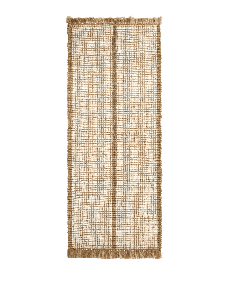 Athens Stripes Runner - Ferm Living Rugs - Natural/Ink Blue - HORNE