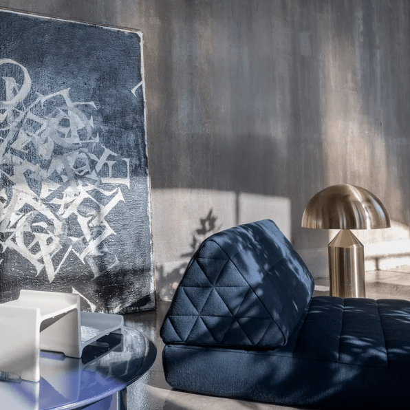 Atollo Metal Table Lamp - Oluce - Table + Task - Satin Bronze - Large - HORNE