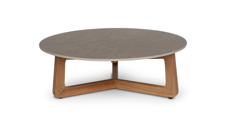 Atrani Coffee Table - BETACO Tables + Desks - 31.4" Dia / Teak / Ceramic Top - HORNE