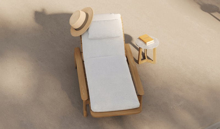 Atrani Side Table - BETACO Tables + Desks - Teak / Ceramic Top - HORNE