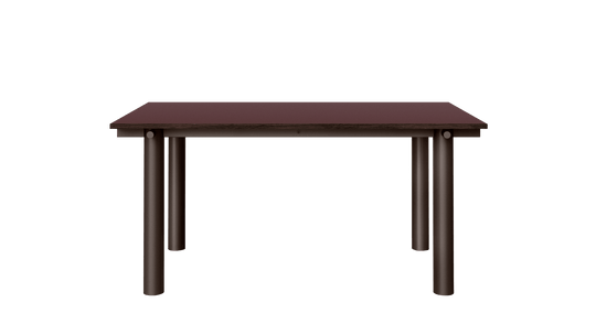 Atura Dining Table - 160 x 90 - Dark Chocolate/Burgundy Linoleum - Ferm Living Tables - HORNE