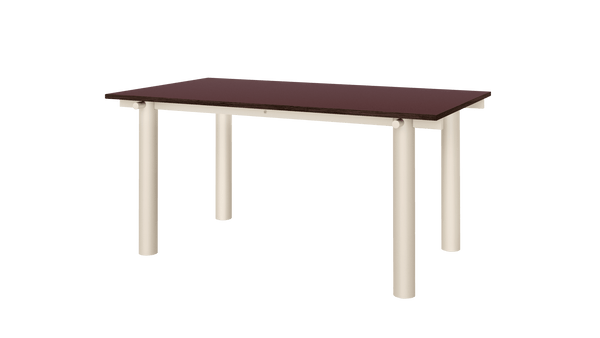 Atura Dining Table - 160 x 90 - Light Cashmere/Burgundy Linoleum - Ferm Living Tables - HORNE
