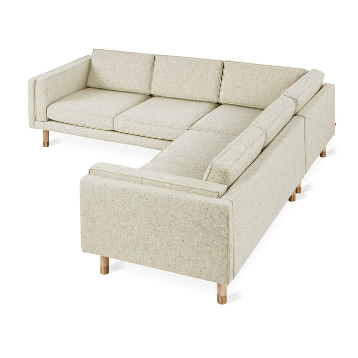 Augusta Bi - Sectional - Gus* Modern - Sofas - Funfetti Linen/ Ash Natural Brass - HORNE