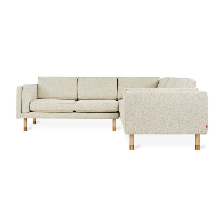 Augusta Bi - Sectional - Gus* Modern - Sofas - Funfetti Linen/ Ash Natural Brass - HORNE