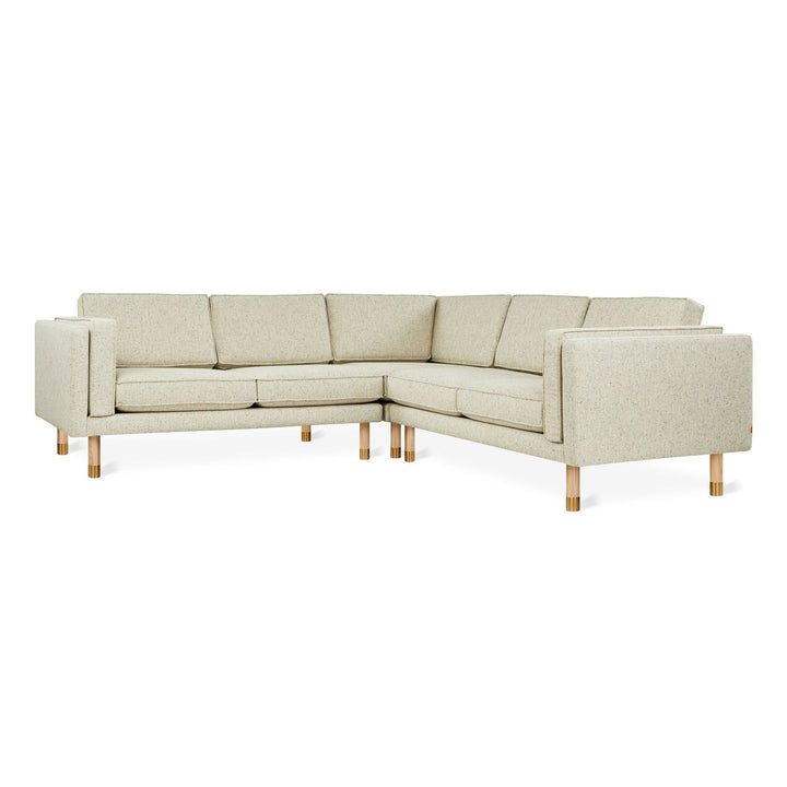 Augusta Bi - Sectional - Gus* Modern - Sofas - Funfetti Linen/ Ash Natural Brass - HORNE