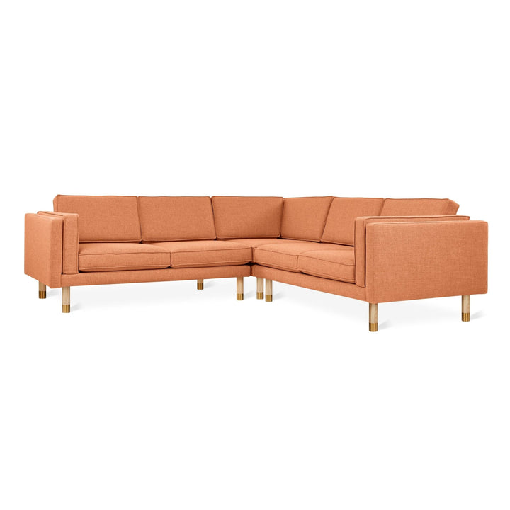 Augusta Bi - Sectional - Gus* Modern - Sofas - Funfetti Linen/ Ash Natural Brass - HORNE
