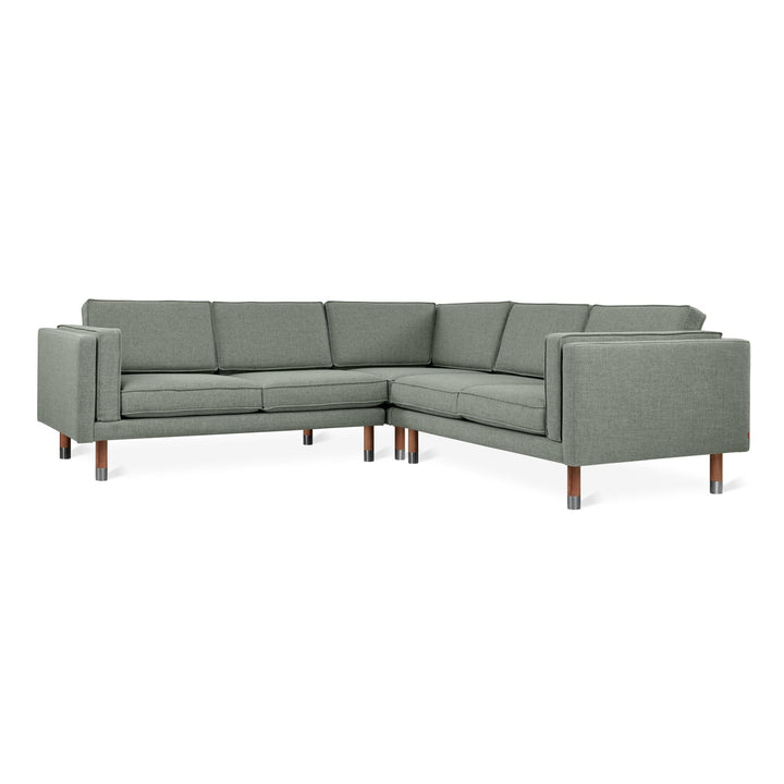 Augusta Bi - Sectional - Gus* Modern - Sofas - Funfetti Linen/ Ash Natural Brass - HORNE