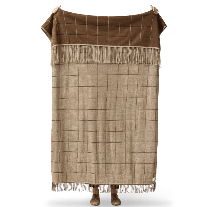 Aymara Blanket - Form & Refine Blankets + Throws + Pillows - Square Brown - HORNE