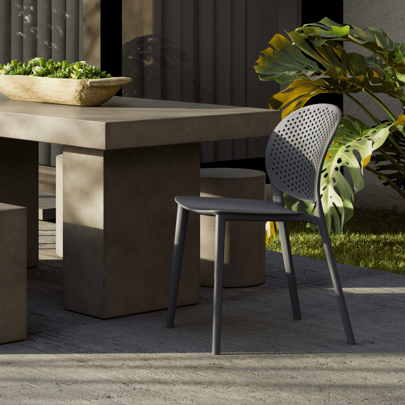 Bailey Outdoor Stacking Chair - Set of 4 - Urbia Chairs - Teal Green - HORNE