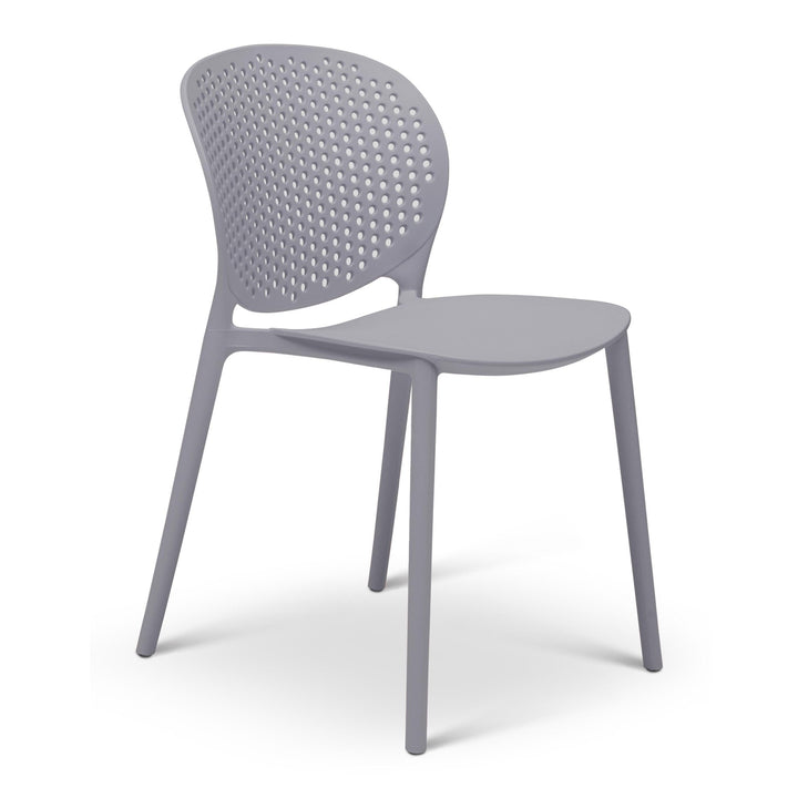 Bailey Outdoor Stacking Chair - Set of 4 - Urbia Chairs - Light Grey - HORNE
