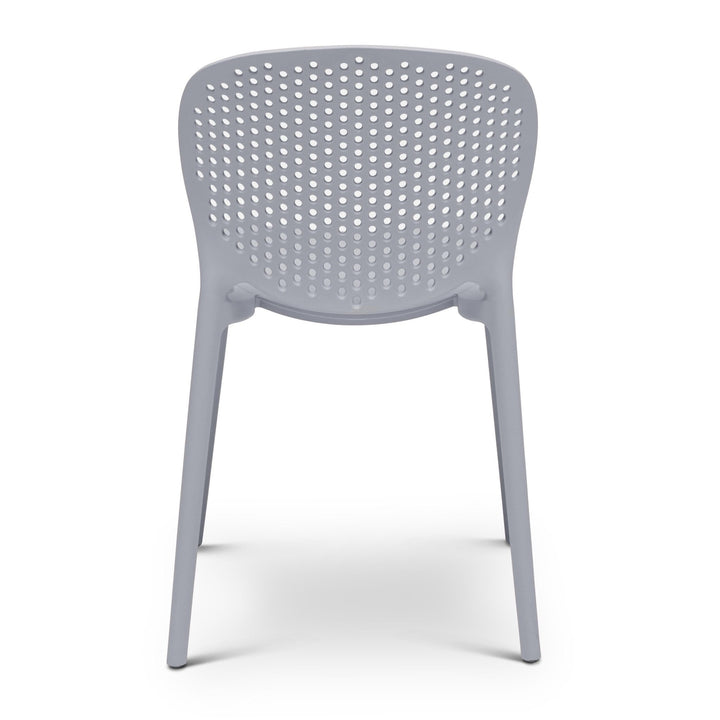 Bailey Outdoor Stacking Chair - Set of 4 - Urbia Chairs - Black Grey - HORNE