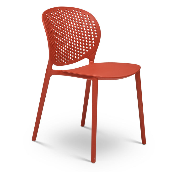 Bailey Outdoor Stacking Chair - Set of 4 - Urbia Chairs - Dark Orange - HORNE
