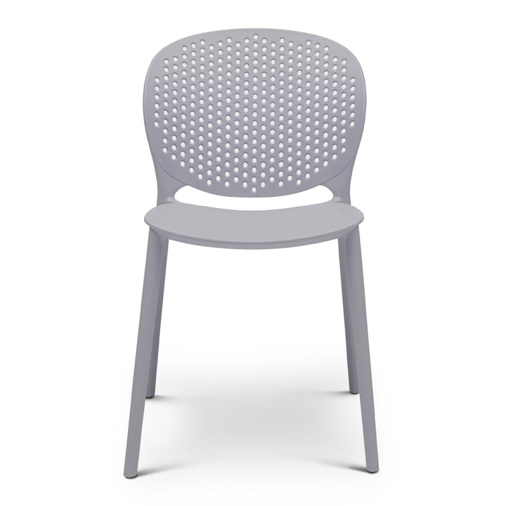 Bailey Outdoor Stacking Chair - Set of 4 - Urbia Chairs - Black Grey - HORNE