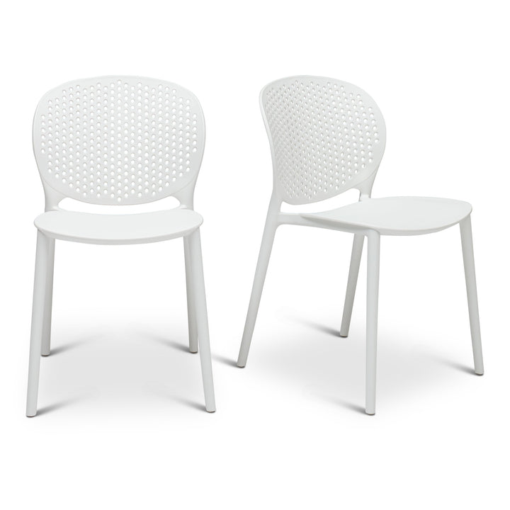 Bailey Outdoor Stacking Chair - Set of 4 - Urbia Chairs - Black Grey - HORNE
