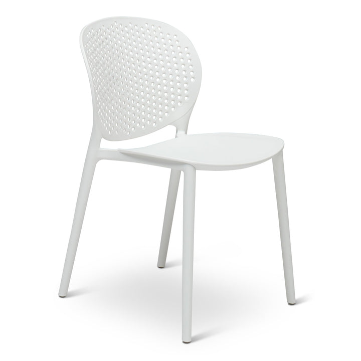 Bailey Outdoor Stacking Chair - Set of 4 - Urbia Chairs - White - HORNE