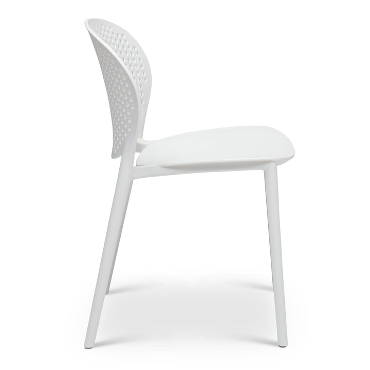 Bailey Outdoor Stacking Chair - Set of 4 - Urbia Chairs - Black Grey - HORNE