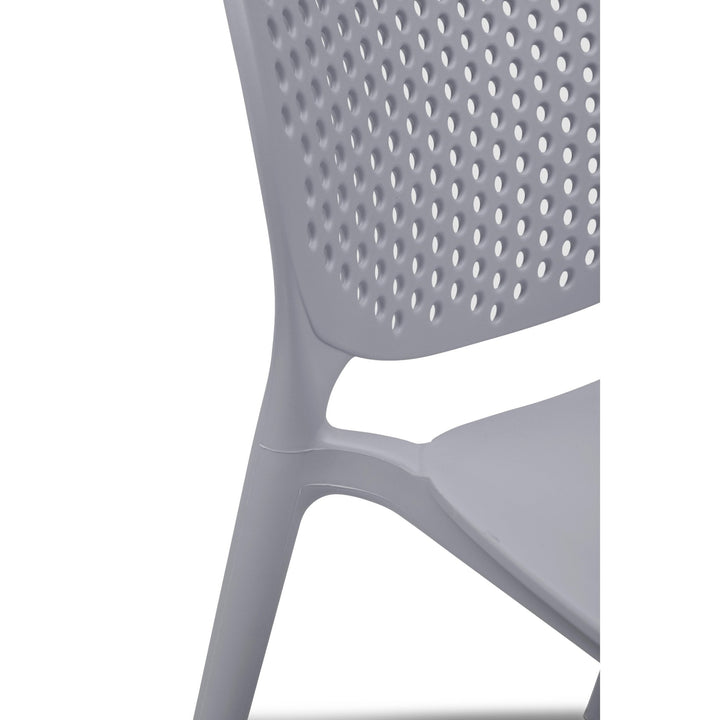 Bailey Outdoor Stacking Chair - Set of 4 - Urbia Chairs - Black Grey - HORNE